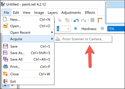 Creating Basic Images In Paint.NET image 8 - Paint-NET-Acquire-Image