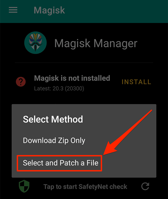 Rooting And Installing a Custom Recovery On The Samsung Galaxy S10 image 2 - patch-file-magisk