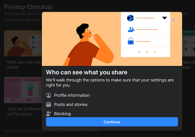 Privacy Checkup for posts, stories, and profile information on Facebook 