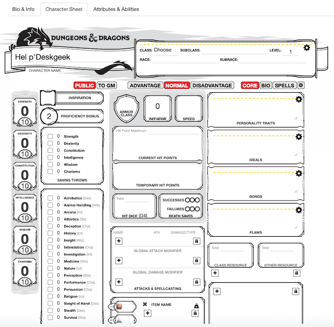 Creating a Character image - roll20_character_sheet