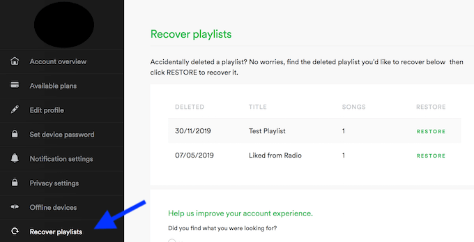 Recover Playlists You Accidentally Deleted image - screenshot_spotify-recover