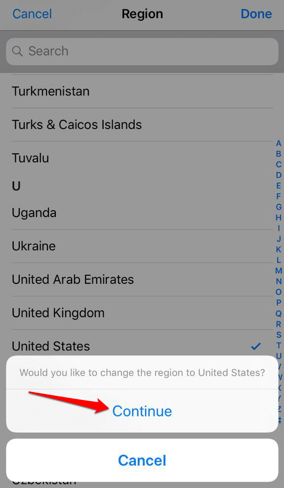 Set Up An iTunes Account For Another Country image 12 - set-up-itunes-account-country-download-apps-continue