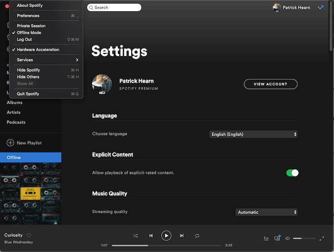 Make Sure Spotify Is in Online Mode image - Spotify_Offline-mode