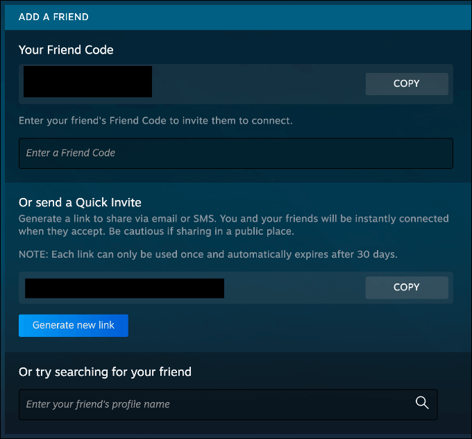 Chatting With Others On Steam image 4 - Steam-Add-Friends-Options