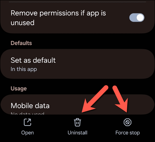 In the app settings menu, tap Force Stop or Uninstall to stop or remove the app from your device. - why-is-my-phone-not-allowing-me-to-make-calls-android-ott-10-compressed