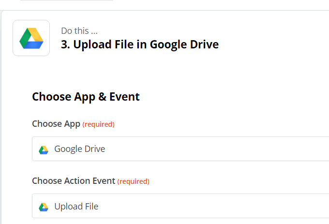 Automatically Saving Email Attachments With Zapier image 3 - zapier-upload-file-in-google-drive